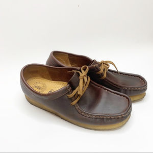 Clarks Brown Leather Wallabies Chukka Boots